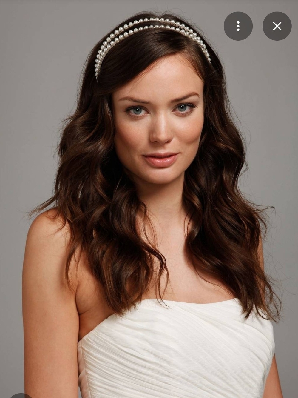 Faux Pearl Double-Row Headband - White BNIB